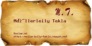 Müllerleily Tekla névjegykártya